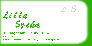 lilla szika business card